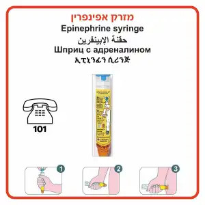 שילוט למזרק אפיפן – מזרק יחיד