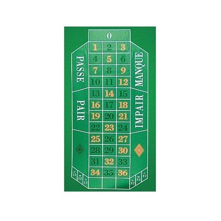 מפת רולטה ירוקה 100854 בגודל 180/90 ס"מ