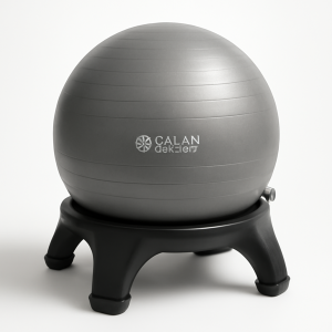 כסא כדור פיזיו אפור 101898 GAIAM® Essentials Balance Ball & Base