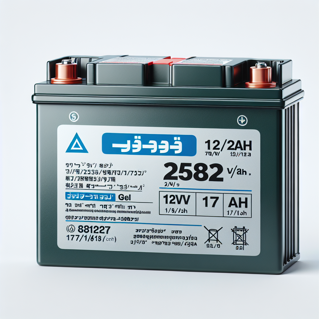 מצבר ג'ל 250827 בעוצמה 12V – 22AH במידה 17/8/18 ס"מ