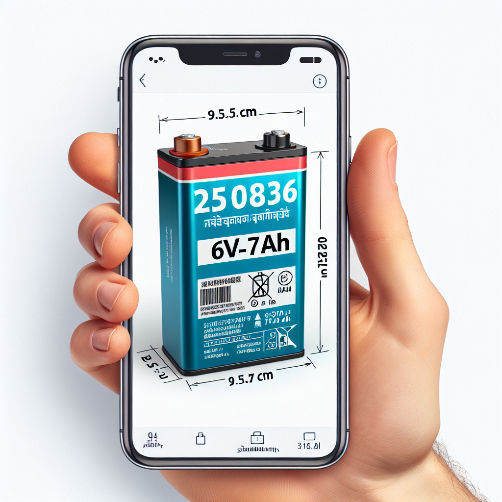 מצבר עופרת 250836 בעוצמה 6V – 7AH במידה 9.5/3.5/15 ס"מ