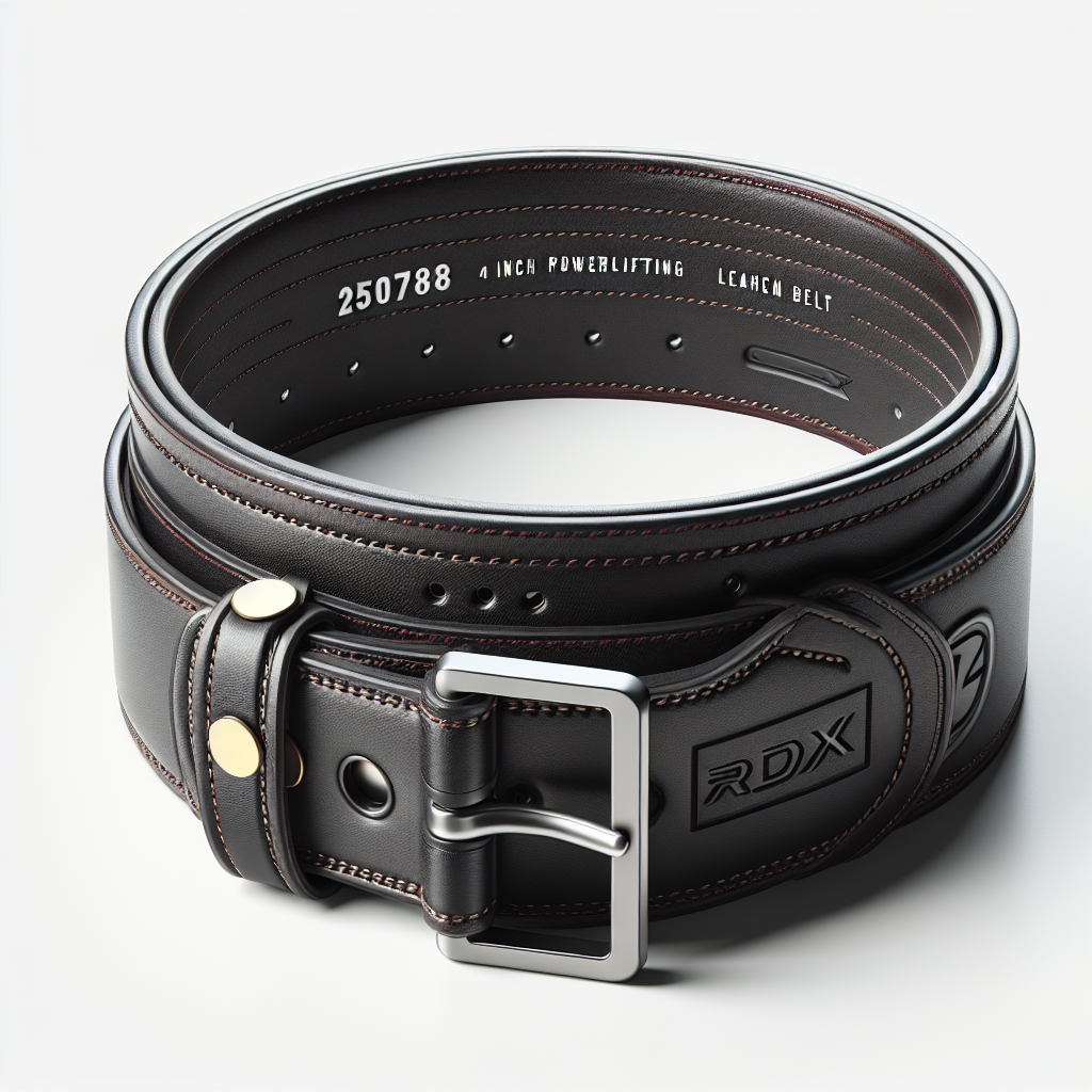 חגורת כושר מעור מקצועית-הרמת כוח 250788 RDX 4 INCH Powerlifting Leather Gym Belt