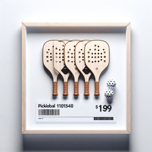 סט פיקל בול PICKLEBALL 101540 זוג מחבטי עץ + 4 כדורים